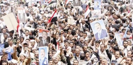 مسيرة إب المؤيدة للشرعية الدستورية أمس